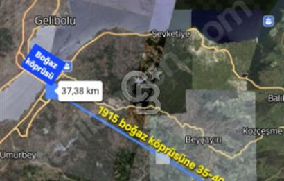 ÇANAKKALE/BİGA'DA DEREYE CEPHE,YOLU OLAN "5550M2"HARİKA ARAZİ.