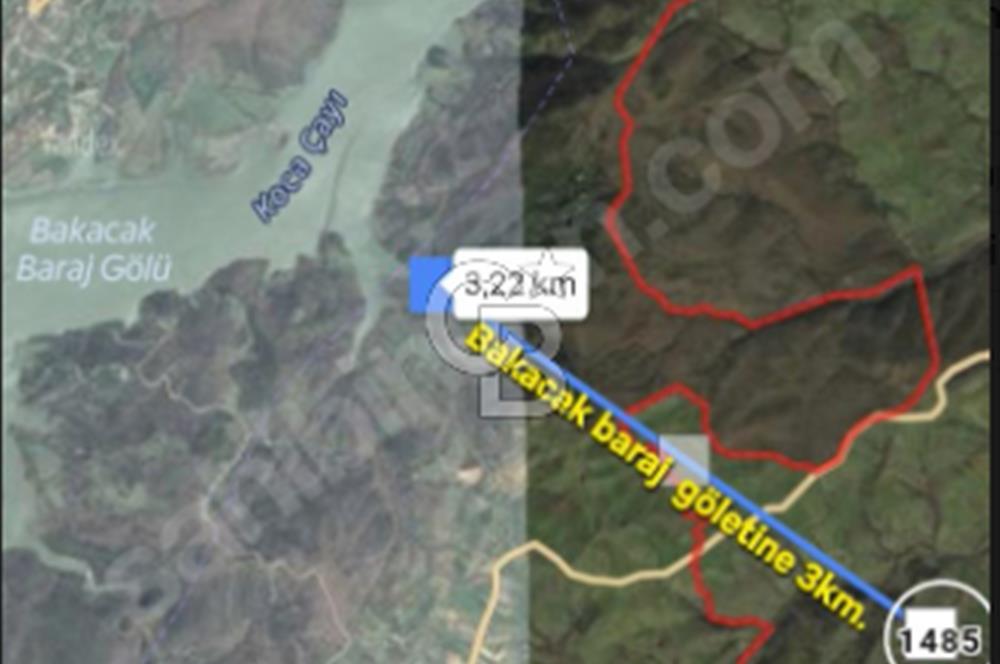 ÇANAKKALE/BİGA'DA DEREYE CEPHE,YOLU OLAN "5550M2"HARİKA ARAZİ.
