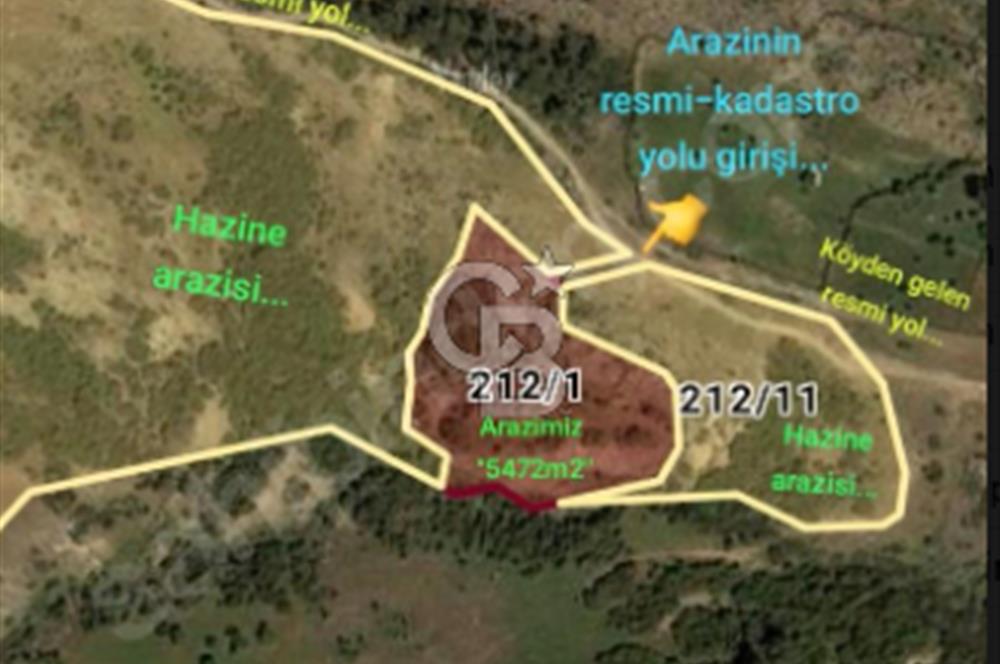 AYVACIK/KOCAKÖY'DE KÖYÜN DİBİNDE,RESMİ YOLU OLAN"5472M2 ARAZİ"