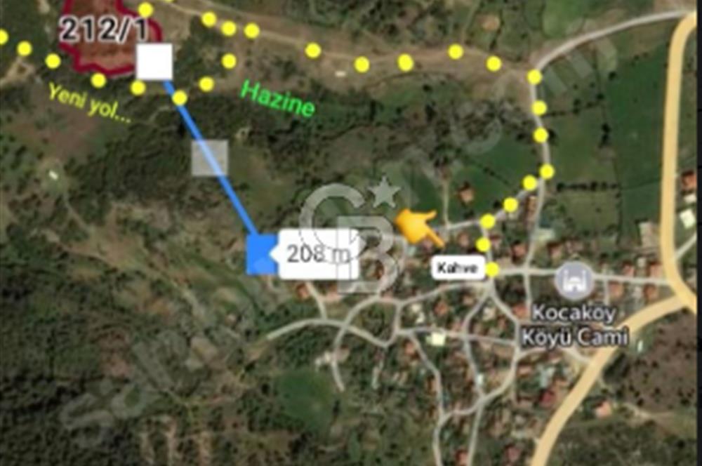 AYVACIK/KOCAKÖY'DE KÖYÜN DİBİNDE,RESMİ YOLU OLAN"5472M2 ARAZİ"
