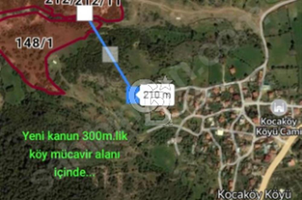 AYVACIK/KOCAKÖY'DE KÖYÜN DİBİNDE,RESMİ YOLU OLAN"5472M2 ARAZİ"