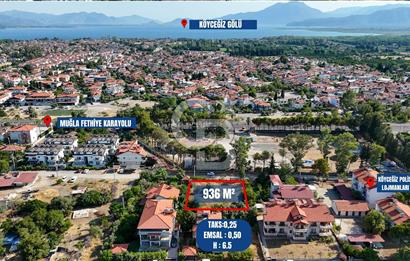 MUĞLA/KÖYCEĞİZ MERKEZ'DE 936M² EMSAL 0.50VİLLA&KONUT İMARLI ARSA