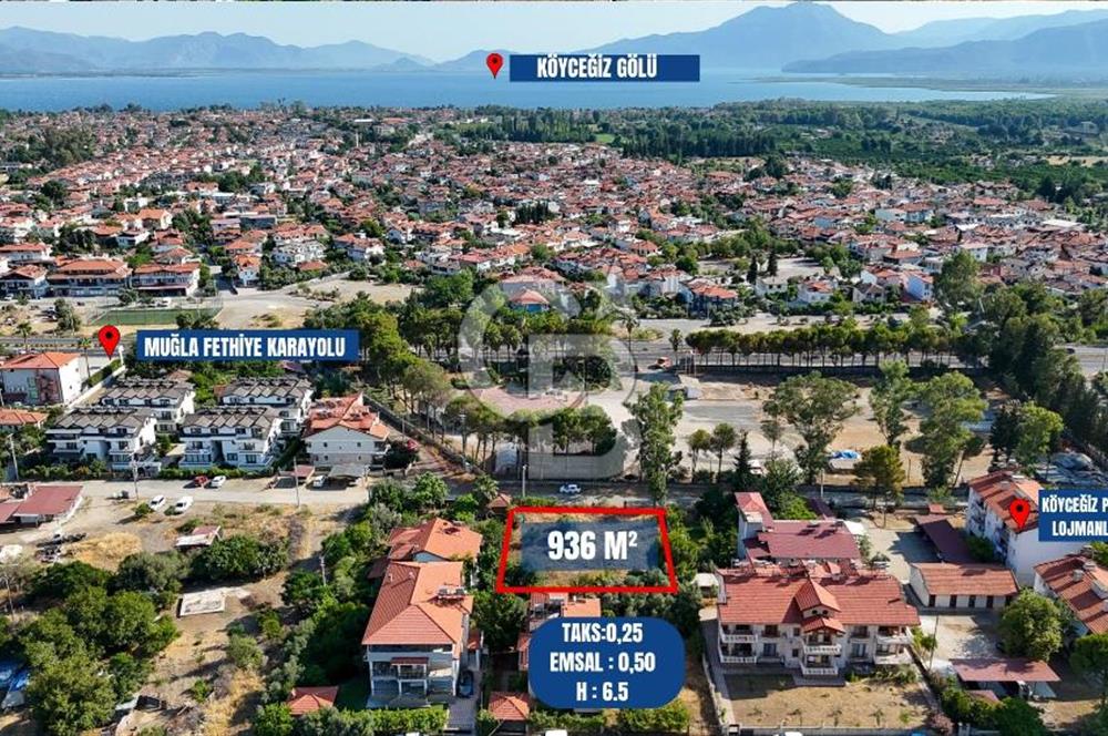 MUĞLA/KÖYCEĞİZ MERKEZ'DE 936M² EMSAL 0.50VİLLA&KONUT İMARLI ARSA