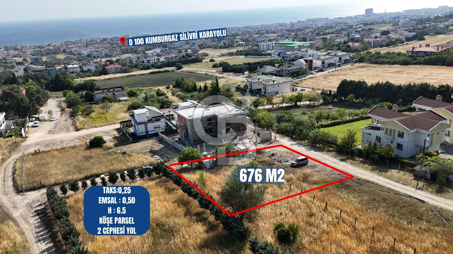 BÜYÜKÇEKMECE KUMBURGAZ 676M² DENİZ MANZARALI VİLLA İMARLI ARSA