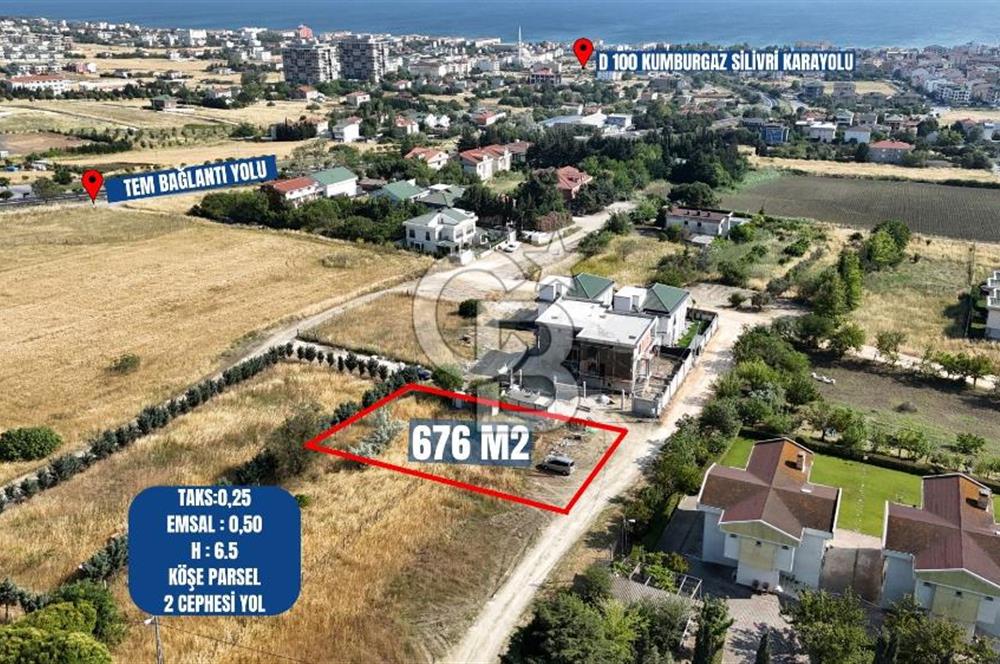 BÜYÜKÇEKMECE KUMBURGAZ 676M² DENİZ MANZARALI VİLLA İMARLI ARSA