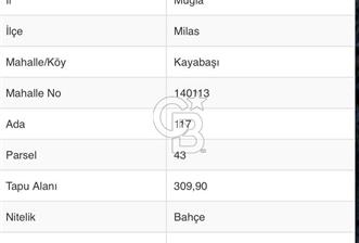 MİLAS KAYABAŞI KÖK TAPU BAĞ EVİ YAPILABİLEN KUPON ARSA - 1 - 310349