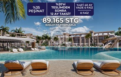 Kıbrıs İskele'de Ultra Lüks Lagün Havuzlu Sitede Satılık 1+0 Stüdyo Daireler