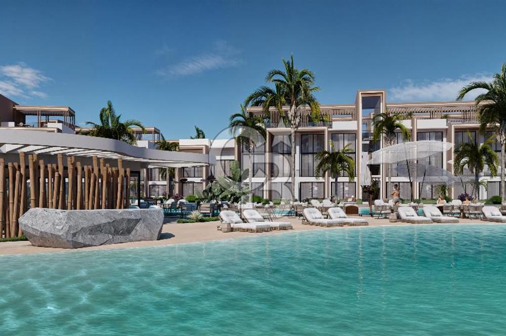 Kıbrıs İskele'de Ultra Lüks Lagün Havuzlu Sitede Satılık 2+1 Özel Bahçeli Daireler