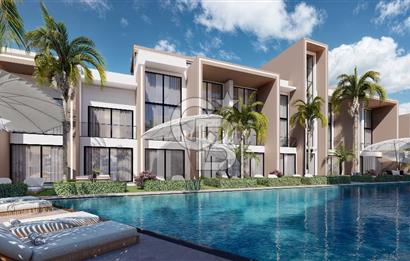 Kıbrıs İskele'de Ultra Lüks Lagün Havuzlu Sitede Satılık 1+1 Penthouse Daireler