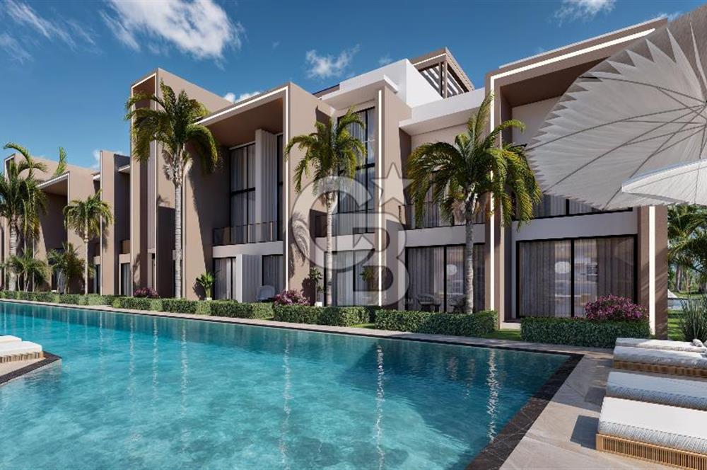 Kıbrıs İskele'de Ultra Lüks Lagün Havuzlu Sitede Satılık 1+1 Penthouse Daireler