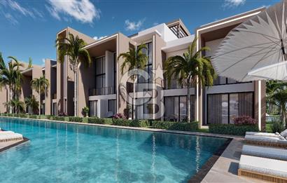 Kıbrıs İskele'de Ultra Lüks Lagün Havuzlu Sitede Satılık 1+1 Penthouse Daireler