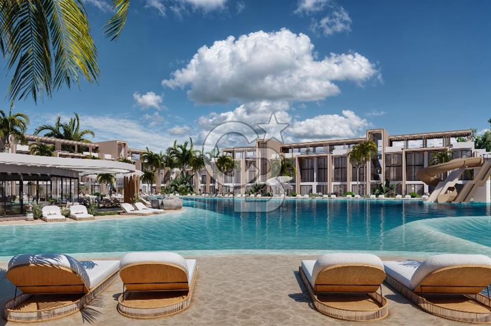 Kıbrıs İskele'de Ultra Lüks Lagün Havuzlu Sitede Satılık 1+0 Stüdyo Daireler