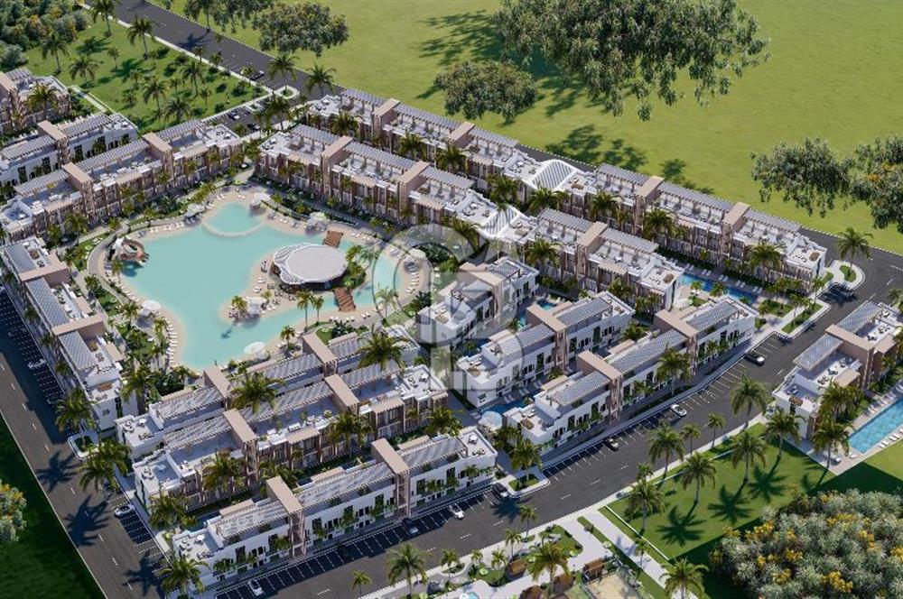 Kıbrıs İskele'de Ultra Lüks Lagün Havuzlu Sitede Satılık 1+1 Penthouse Daireler