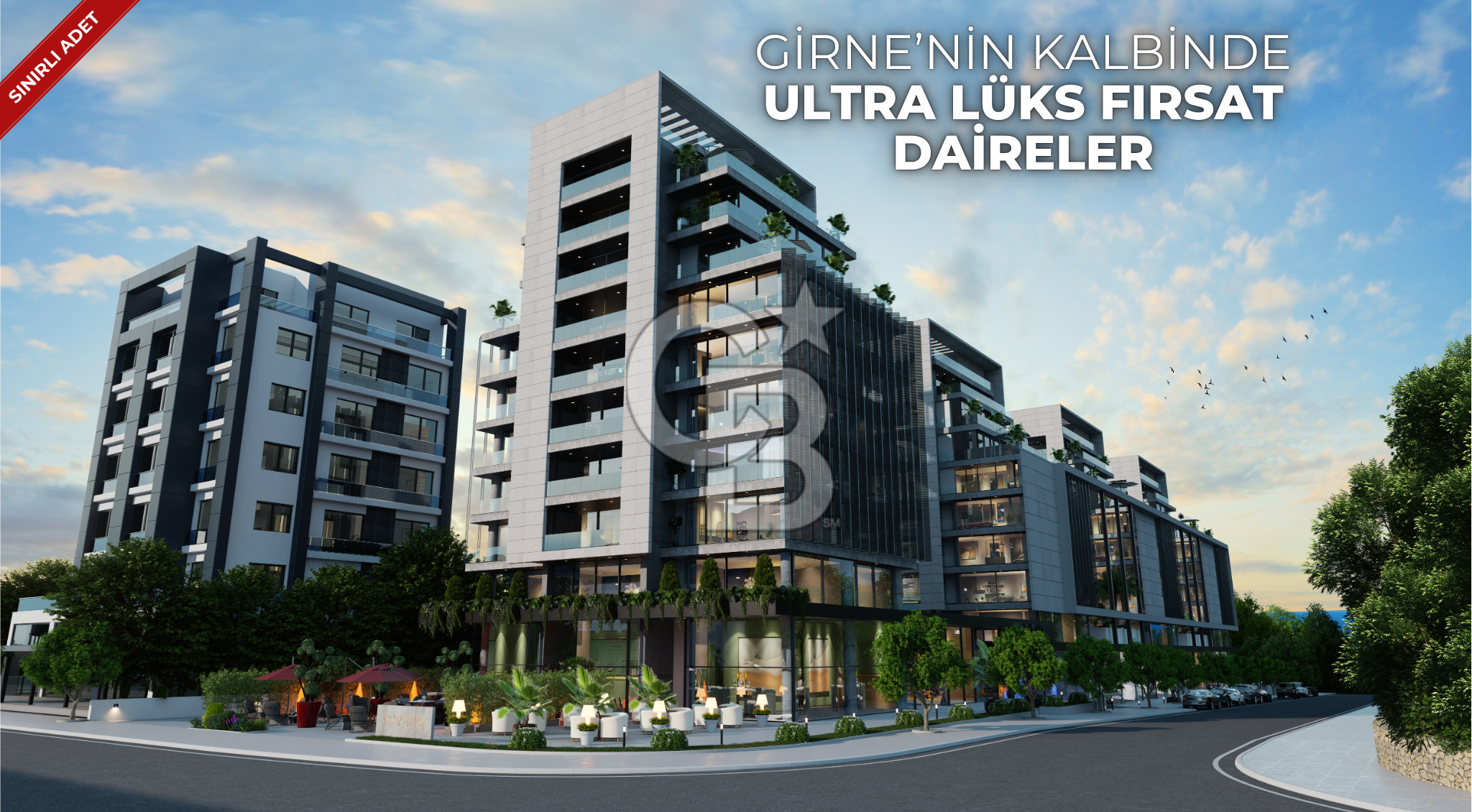 Girne Merkez'de Satılık Ultralüks 1+1 Daireler