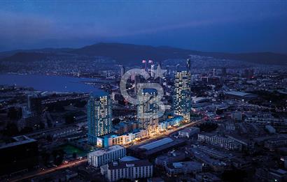Megapol İzmir' de Yüksek Şerefiyeli, Deniz Manzaralı 3+1