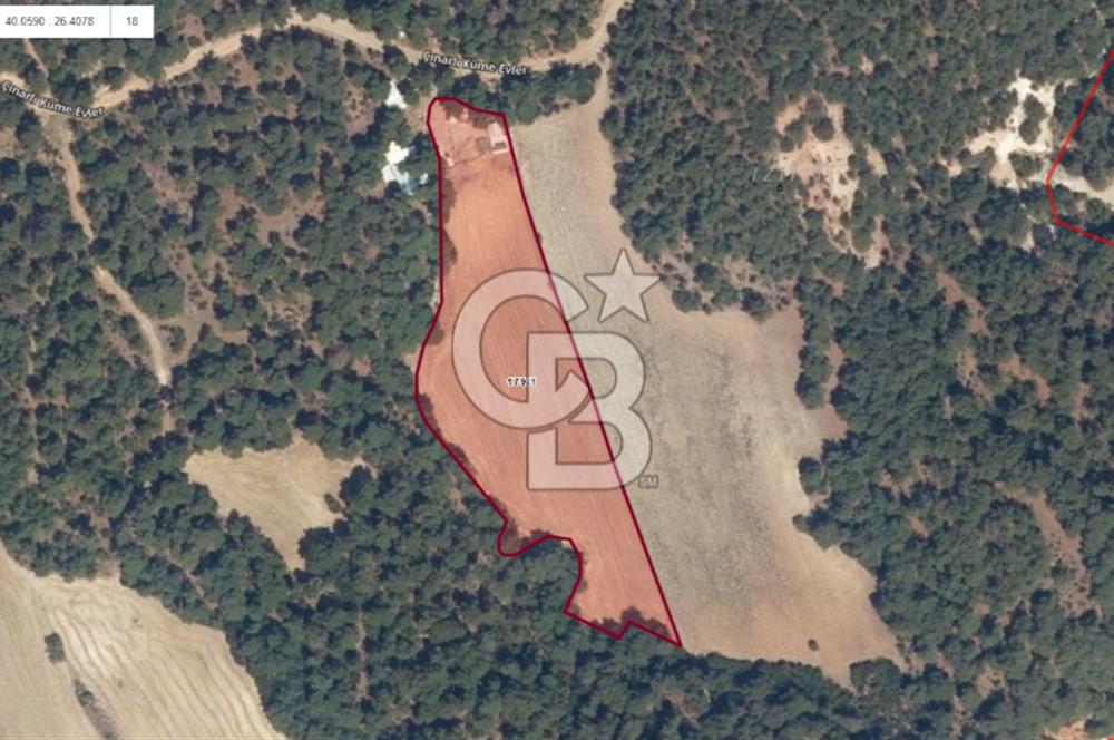 ÇANAKKALE MERKEZ ÇINARLI KÖYÜ’NDE YOLA CEPHELİ 10.747 m² YATIRIMLIK TARLA!