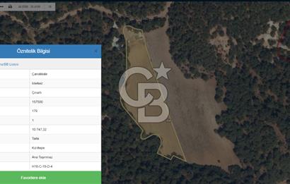 ÇANAKKALE MERKEZ ÇINARLI KÖYÜ’NDE YOLA CEPHELİ 10.747 m² YATIRIMLIK TARLA!