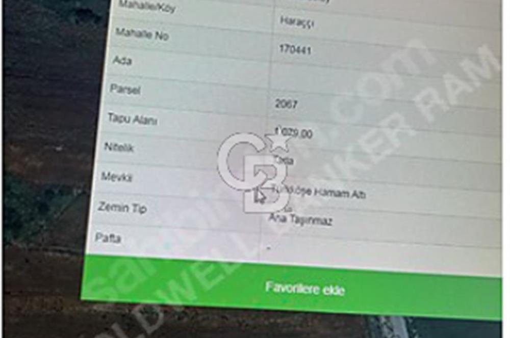 YATIRIMLIK FIRSAT! HARAÇÇI MAHALLESİ'NDE 165 m² ARSA