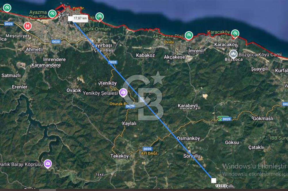 ŞİLE HACILLI, KÖYİÇİ, YOLA CEPHE, MÜSTAKİL SATILIK ARSA