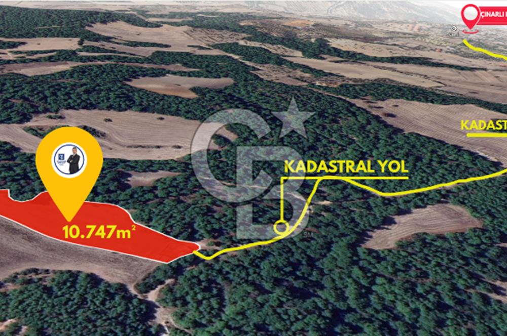 ÇANAKKALE MERKEZ ÇINARLI KÖYÜ’NDE YOLA CEPHELİ 10.747 m² YATIRIMLIK TARLA!