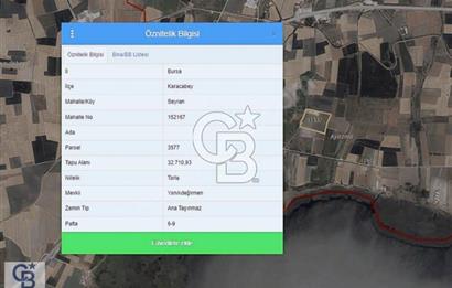 CB CLASS KARACABEY SEYRAN SATILIK TARLA