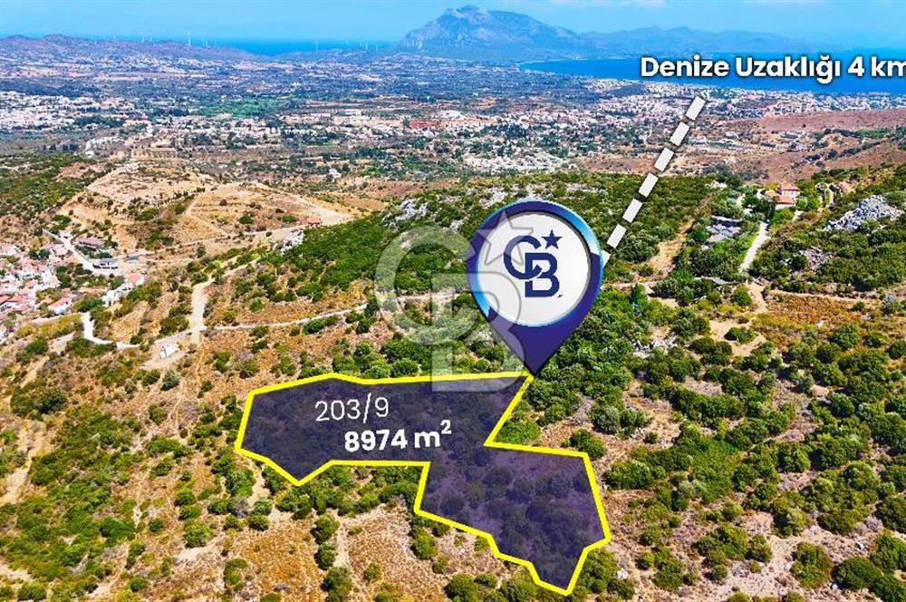 Datça Hızırşah'ta Satılık 8.974 m² Yatırımlık Tarla