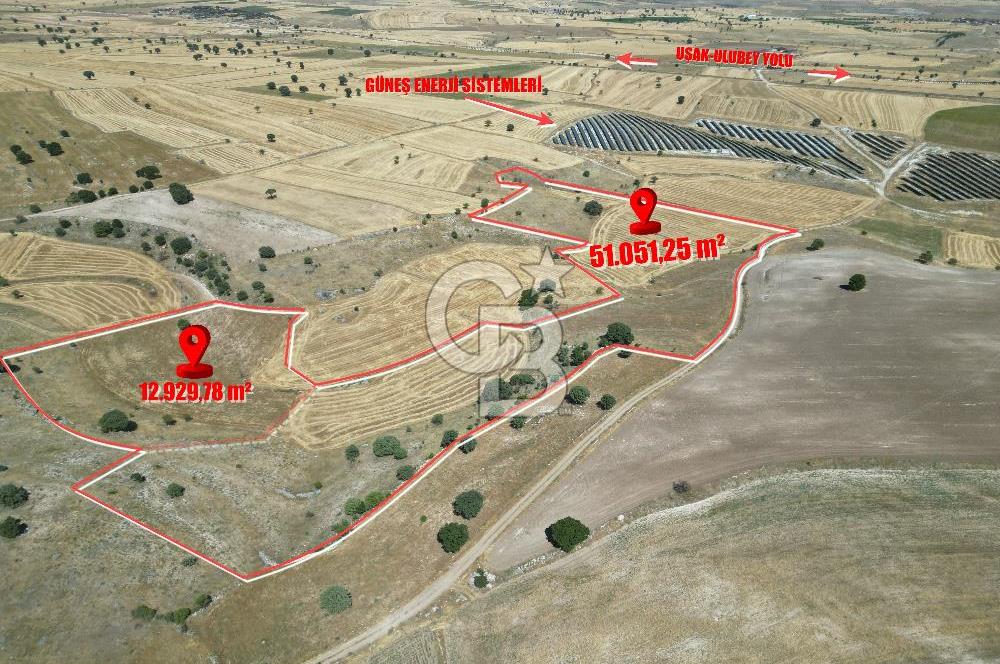 BÜYÜK TOPRAK FIRSATI UŞAK MERKEZ'E 15 KM MESAFEDE 63.981m² TARLA