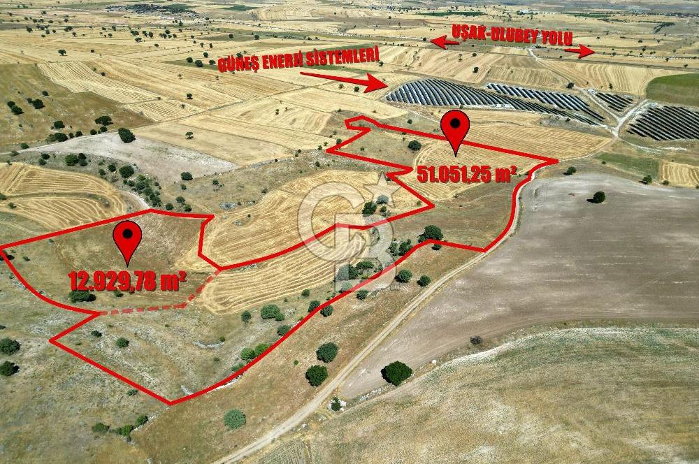 BÜYÜK TOPRAK FIRSATI UŞAK MERKEZ'E 15 KM MESAFEDE 63.981m² TARLA