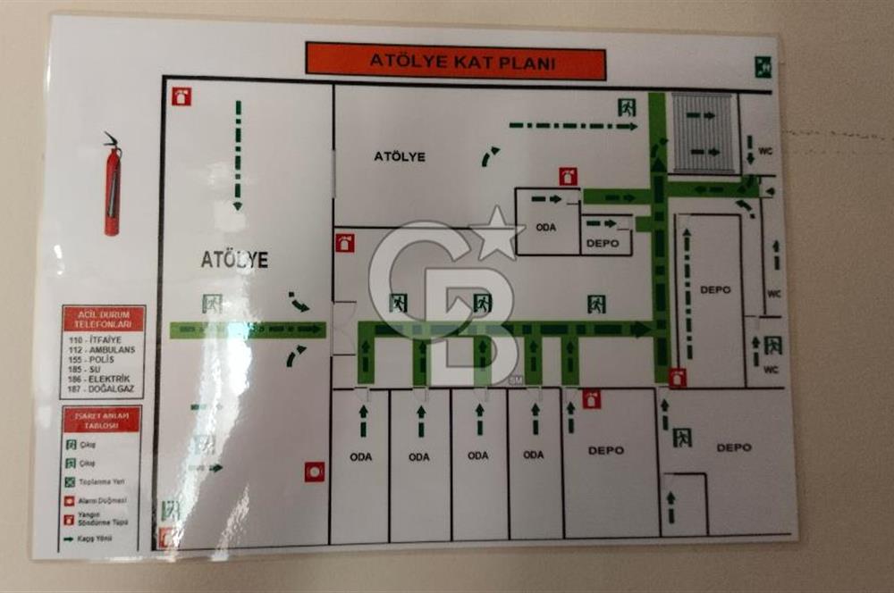 İzmir, Bornova, Çamdibi, 1.150 m2 Kiralık Atölye