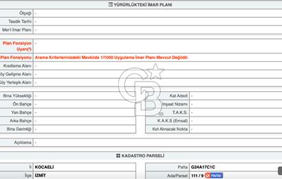 Kocaeli ili, İzmit ilçesi, Dağköy Mahallesi, E/KAKS:0,05 Diğer Tarım Alanı imarlı (Maks 250 m2 ev yapılabilir) satılık tarla