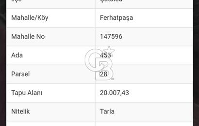 SATILIK ÇATALCA FERHATPAŞA DA TİCARİ ARSA