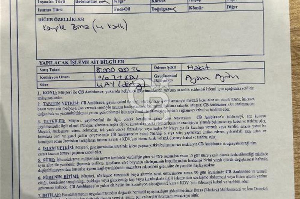 CB AMBIANCE'DAN YUNUSELİ'DE 4 KATLI, KAT MÜLKİYETLİ KOMPLE BİNA