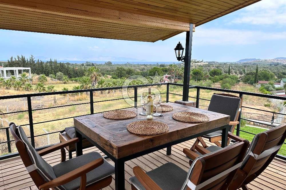 Datça Kızlan da Ful Deniz Manzaralı Satılık Müstakil Ev