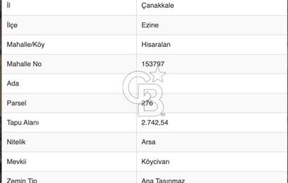 ÇANAKKALE'DE GEYİKLİ YOLUNDA SATILIK ARSALAR