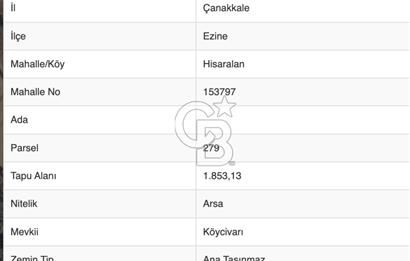 ÇANAKKALE'DE GEYİKLİ YOLUNDA SATILIK ARSALAR