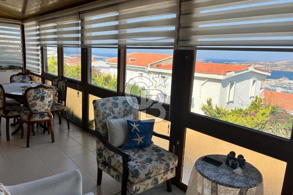 Foça Denizkentte Satılık Dubleks 4+1 Deniz Manzaralı Villa