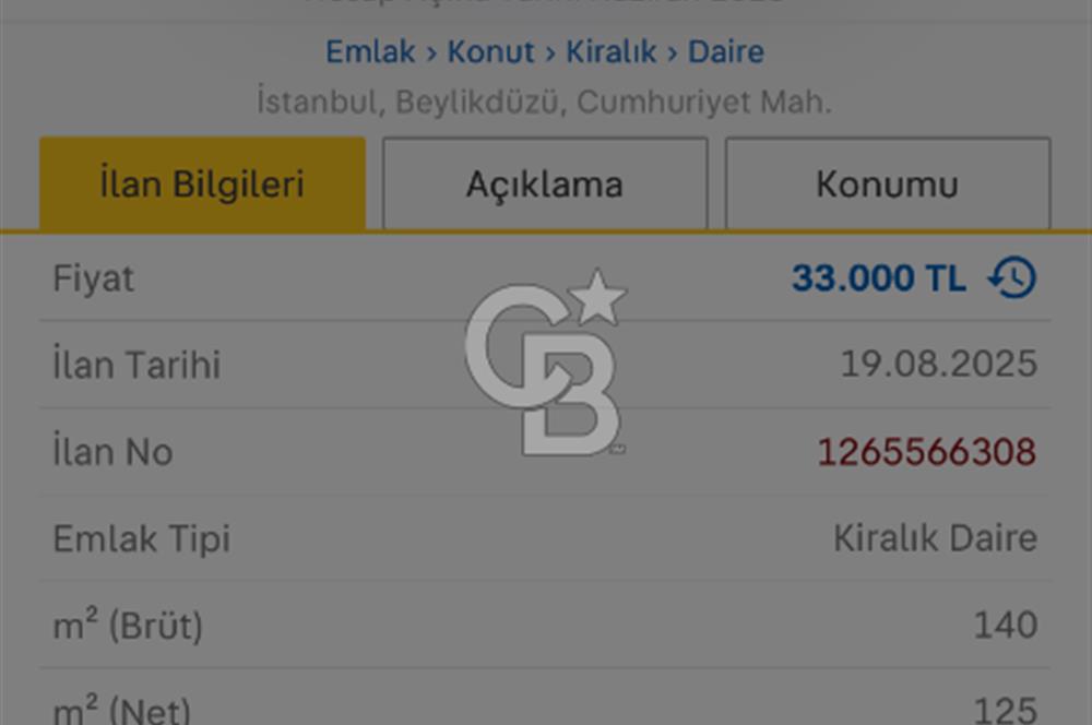 BAHÇEŞEHİR YANI N TEPE SİTESİ KİRALIK 1+1 DAİRE!