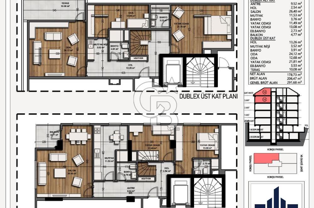 ACIBADEM ŞEHİT ŞÜKRÜ SOKAK SIFIR BİNA SATILIK 5+1 DUBLEKS DAİRE