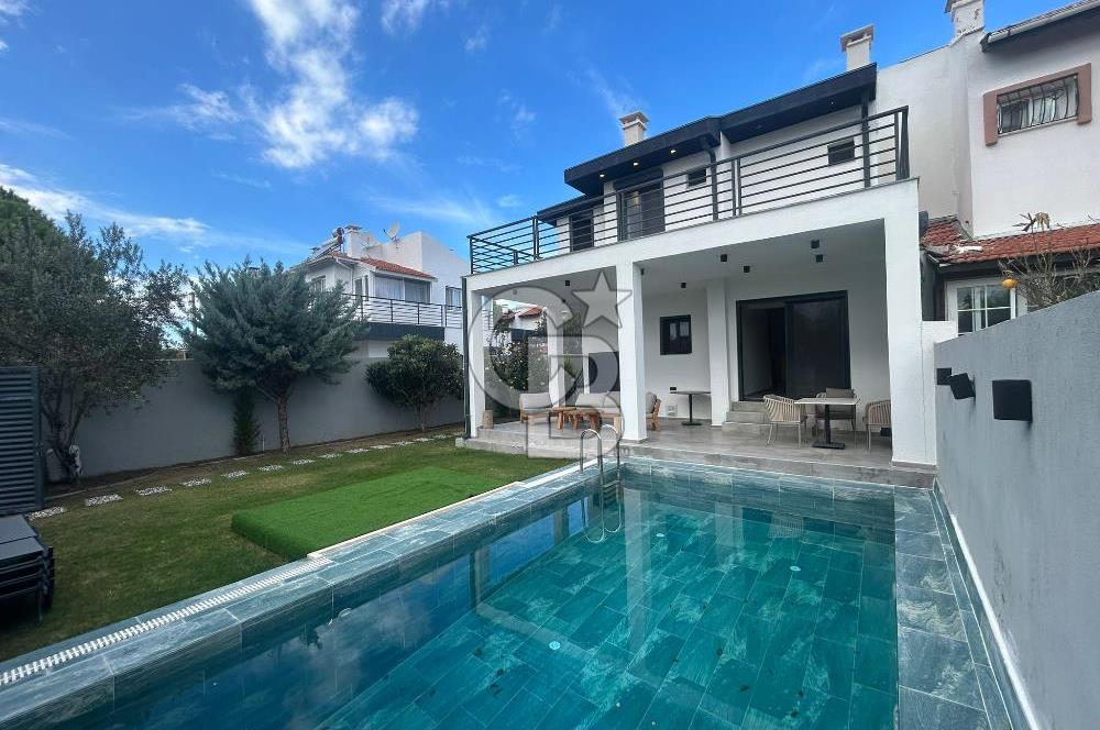 ÇEŞME-DALYAN EŞYALI, MÜSTAKİL HAVUZLU, FULL TADİLATLI 3+1 VİLLA