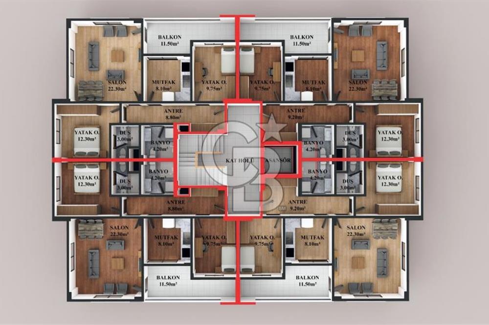  KARŞIYAKA MAHALLESİNDE  2+1 SITE ICI TOPRAKTAN SATILIK DAİRE 