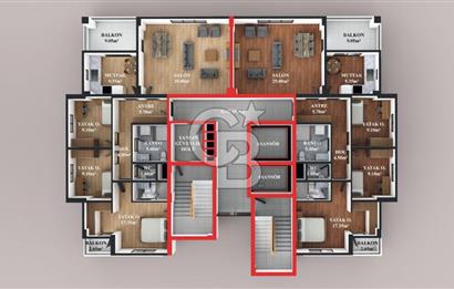  KARŞIYAKA MAHALLESİNDE  2+1 SITE ICI TOPRAKTAN SATILIK DAİRE 