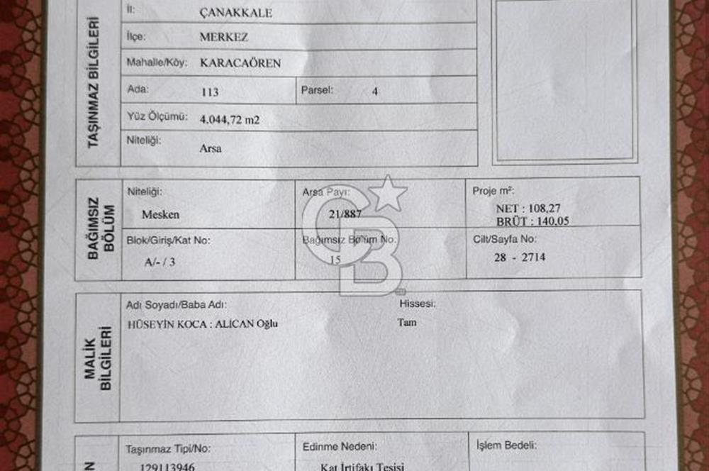 Çanakkale Esenler Mahallesi’nde Satılık 3+1 Daire Evora Park 2 - Modern Yaşamın Yeni Adresi