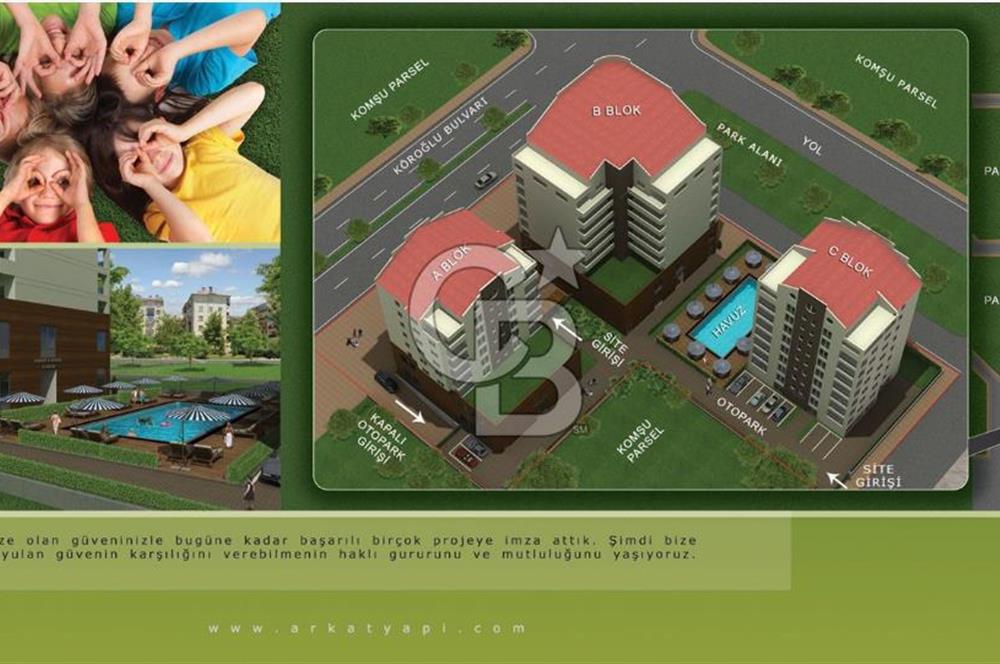 CB BLACK'TAN 23 NİSAN ARKAT 6 SİTESİ'NDE 3+1 SATILIK DAİRE*