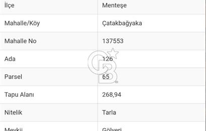Muğla Menteşe Çatakbağyaka Mahallesinde Satılık Tarla