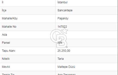 PAŞAKÖY DE YATIRIMLIK SATILIK FIRSAT ARSA