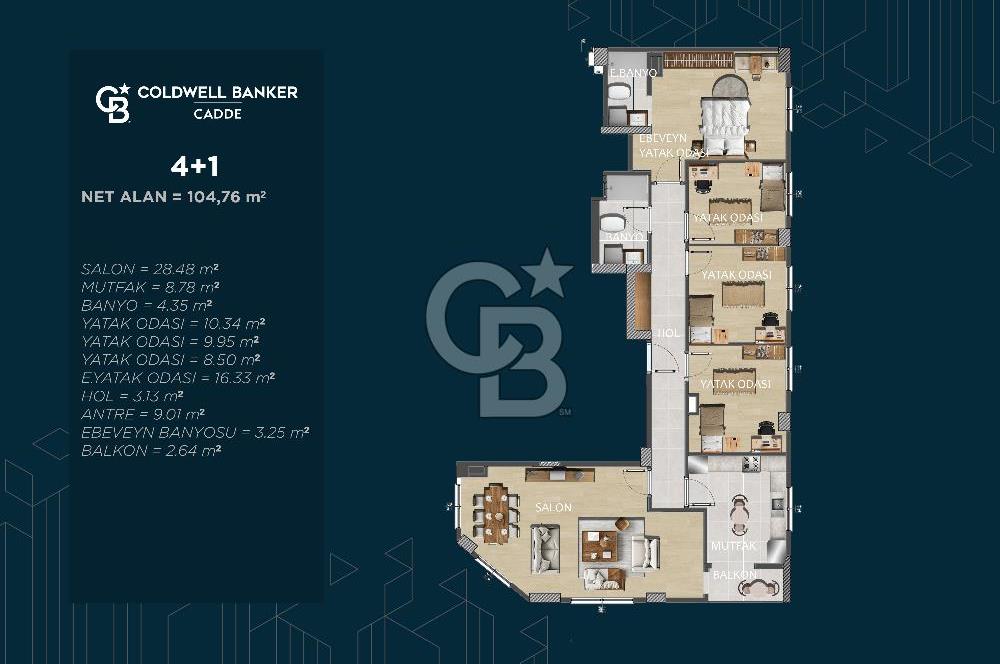 GÖZTEPE'DE SATILIK 4+1 105M2 SIFIR PROJE MARMARAY ÖNÜ