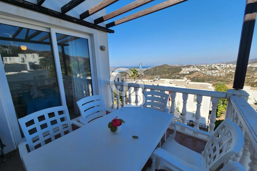 YALIKAVAK GERİŞ SOSYAL TESİSLİ SİTEDE DENİZ MANZARALI DAİRE