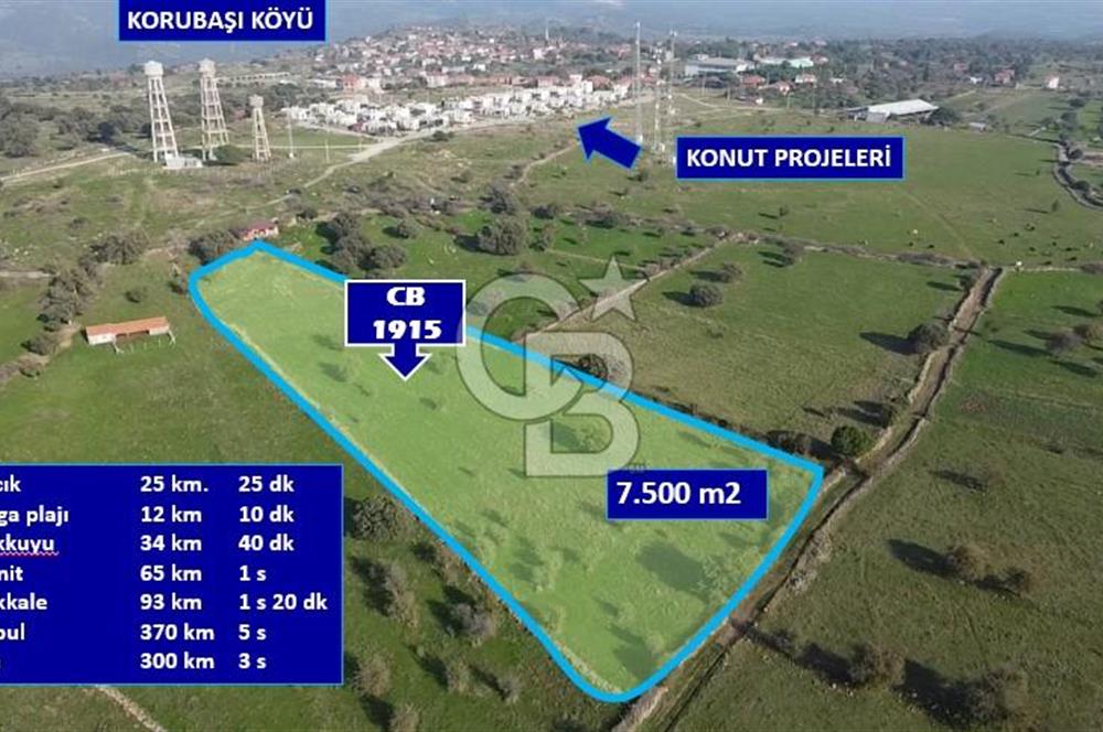 ÇANAKKALE AYVACIK KORUBAŞINDA UYGUN M2 FİYATLI AVANTAJLI SATILIK TARLA