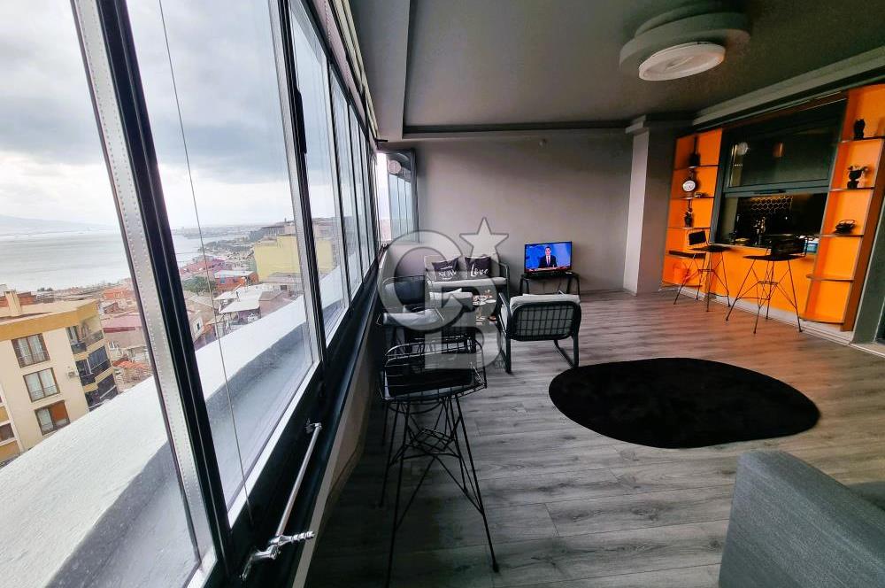 BAYRAKLI ALPASLAN MAH.2+1 EŞYALI DENİZ MANZARALI KİRALIK DAİRE..