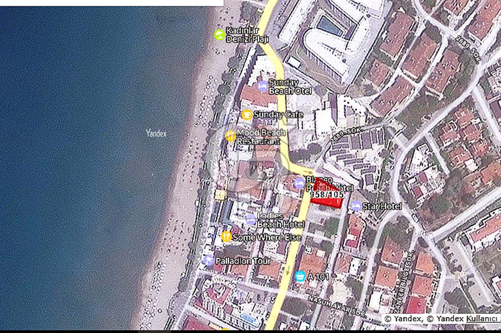 KUŞADASI KADINLAR DENİZİN'DE DENİZE 70 MT MESAFEDE SATILIK OTEL